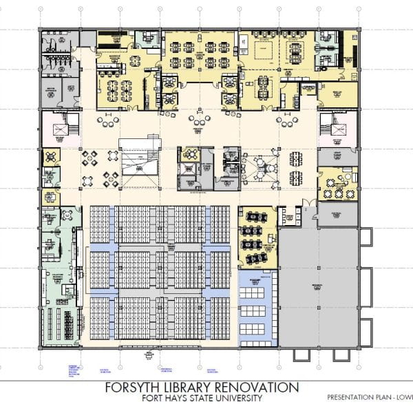 FHSU Forsyth Library Floorplan - Lower Level