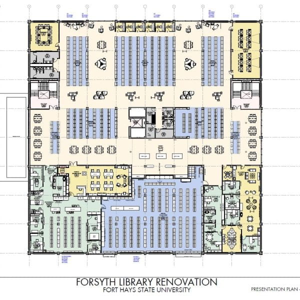 FHSU Forsyth Library Floorplan - Upper Level